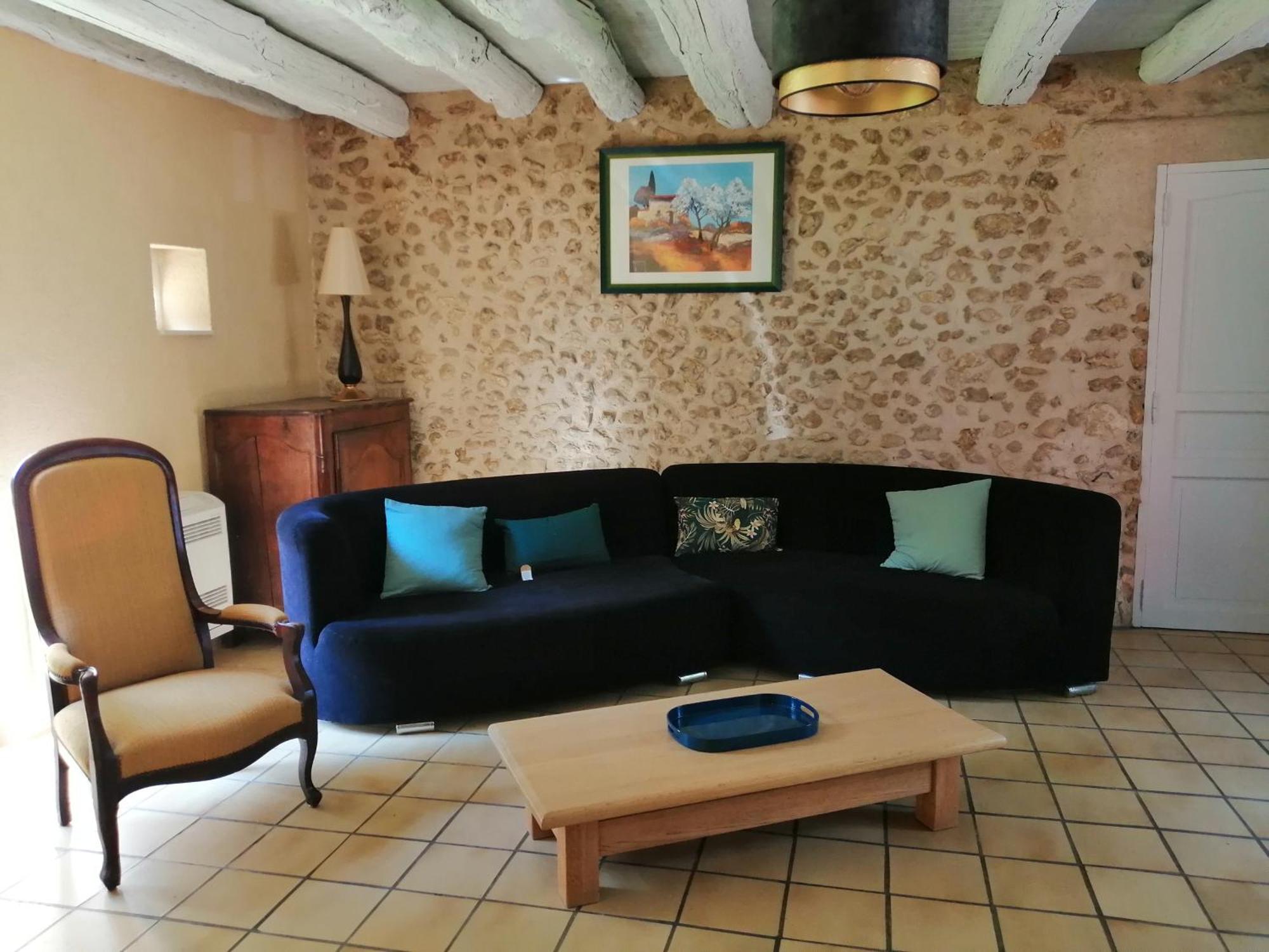 Gite Les Mareillauds - Piscine Salon Habitación foto