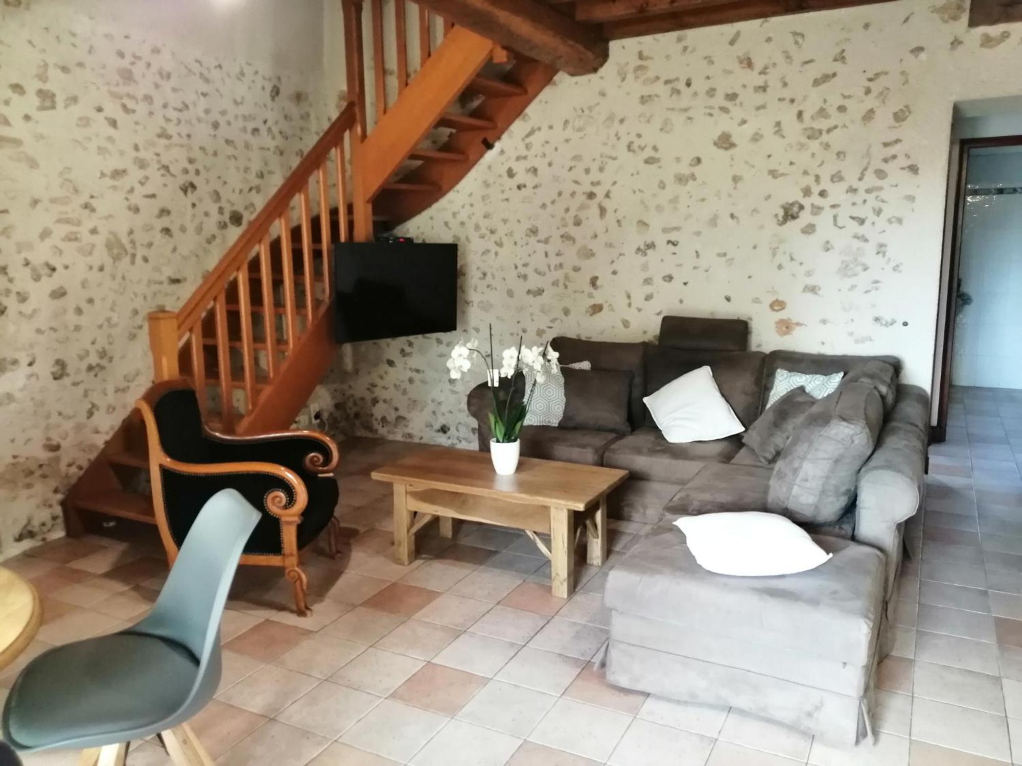 Gite Les Mareillauds - Piscine Salon Habitación foto